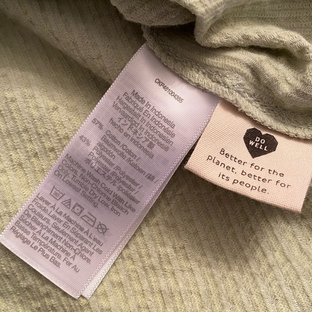 Madewell Sunfaded Lime Sleeveless Textural Seersucker Apron Tank Top NWT - Picture 8 of 9